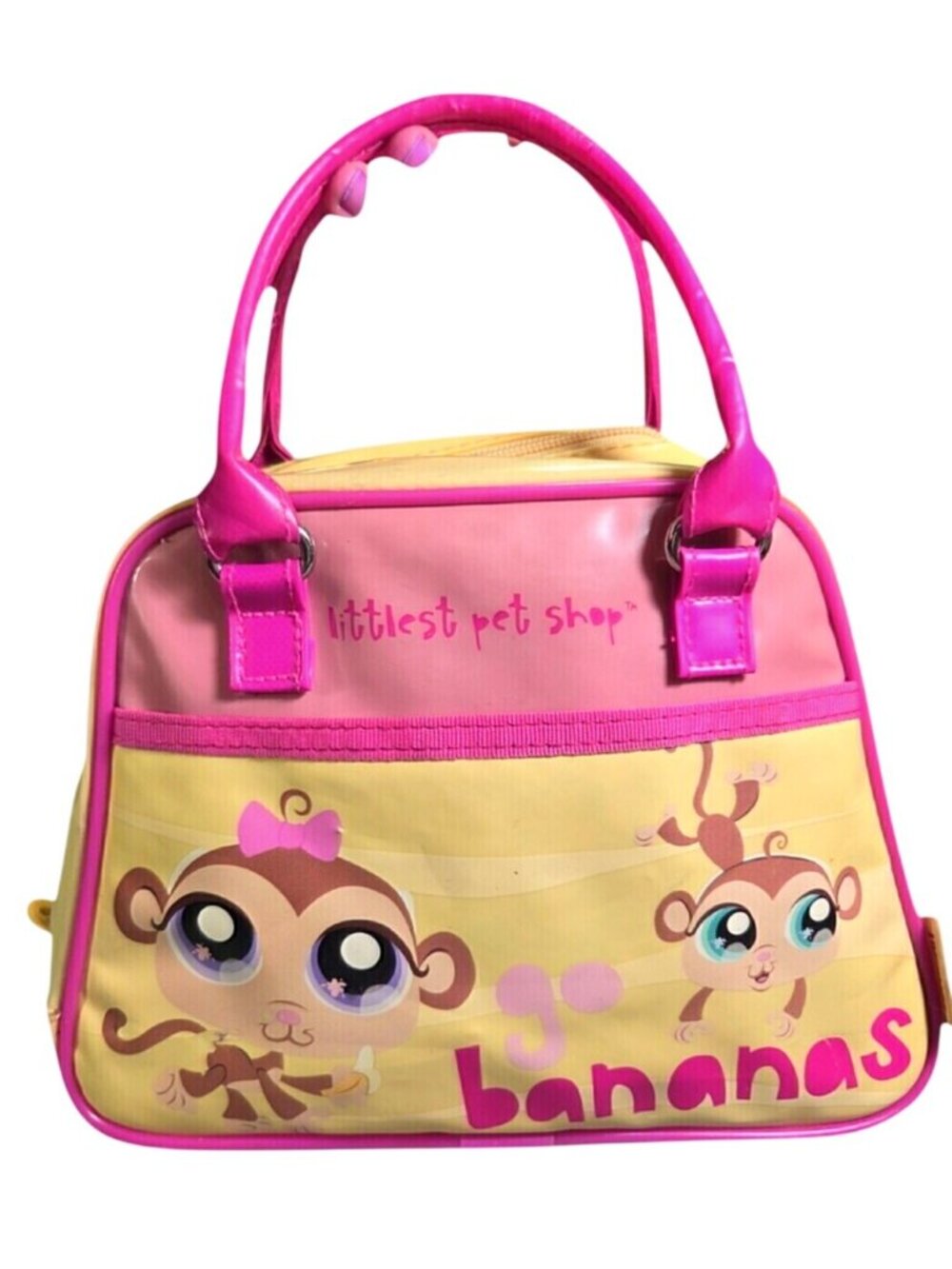 RARE VTG Y2K Littlest Pet Shop Monkeys Go Bananas Lunch Bag Micro Mini Purse